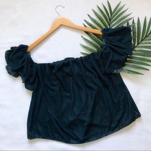 Free People Velvet Cropped Top